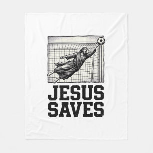 Cobertor De Velo Jesus Salva Camisa de Gravura Vintage de Goleiro d