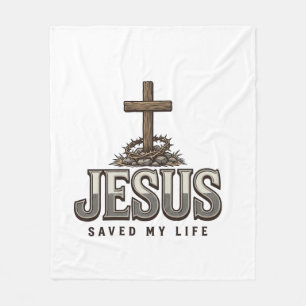 Cobertor De Velo Jesus Salvou Minha Vida Engraving Vintage Design C
