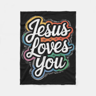 Cobertor De Velo Jesus te ama - Christian Faith &amp; Love Messa
