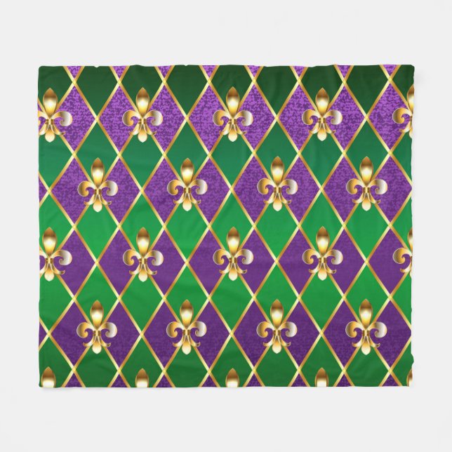Cobertor De Velo Jewelry Background Mardi Gras (Frente (Horizontal))