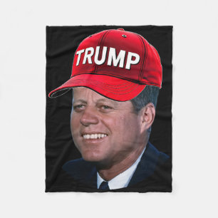 Cobertor De Velo Jfk Usando Chapéu De Trump Meme Engraçado John F K