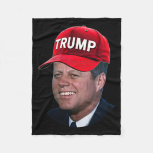 Cobertor De Velo Jfk Vestindo Trump Hat Engraçado John F Kennedy Me