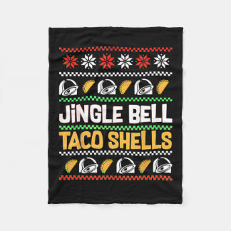 Cobertor De Velo Jingle Bells Taco Conchas Engraçadas Xmas Feias