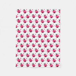 Cobertor De Velo Joaninhas Rosa Fofo e Flores