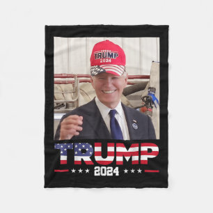 Cobertor De Velo Joe Biden Vestindo Um Chapéu De Trump