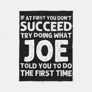 Cobertor De Velo Joe Gift Nome Personalizado Aniversário Engraçado 
