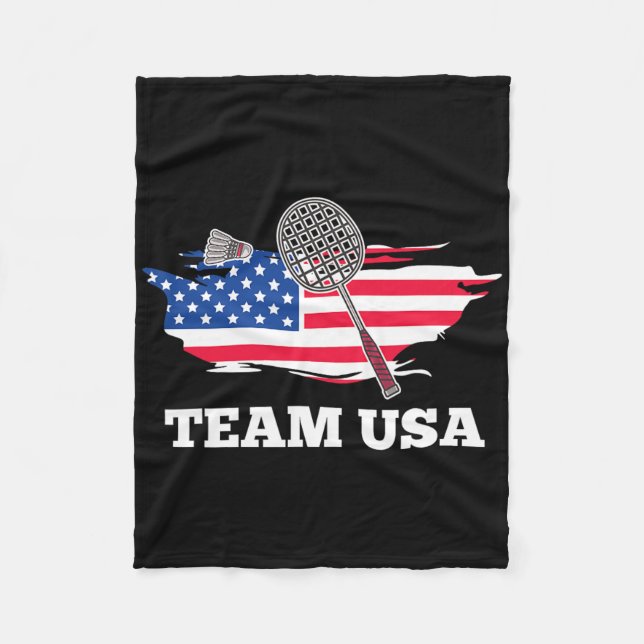 Cobertor De Velo Jogador de Badminton da Equipe Americana Shuttle R (Frente)