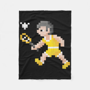 Cobertor De Velo Jogador de Badminton em Pixel Art de Video Game Re