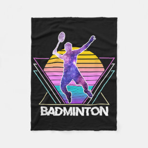 Cobertor De Velo Jogador de Badminton Esportes Retro Vintage Vaporw