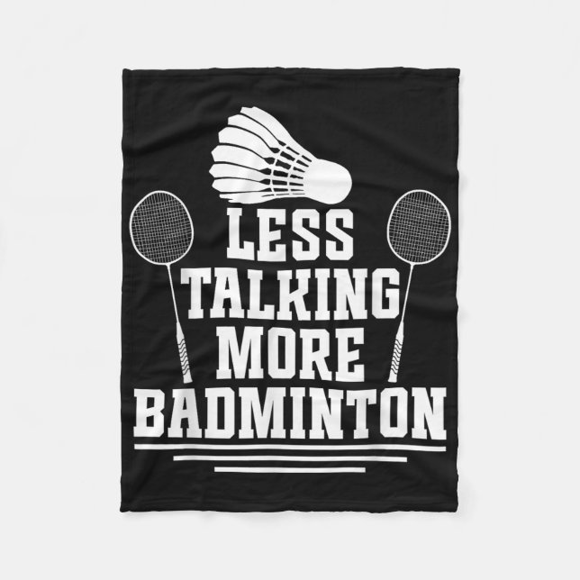 Cobertor De Velo Jogador de Badminton Menos Falando (Frente)
