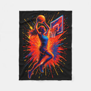 Cobertor De Velo Jogador de Basquete Engraçado Tie Dye Equipe Espor