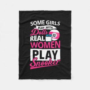 Cobertor De Velo Jogador de Bilhar   Mulher Real Joga Snooker