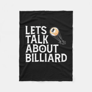 Cobertor De Velo Jogador de Bilhar Vamos Falar De Billiard