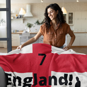 Cobertor De Velo Jogador de futebol inglês personalizável