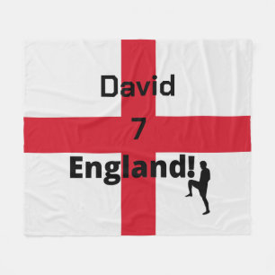 Cobertor De Velo Jogador de futebol inglês personalizável
