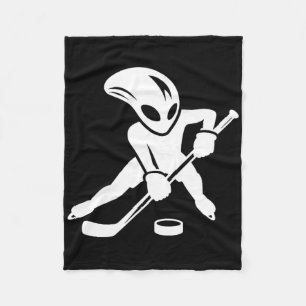 Cobertor De Velo Jogador de Hóquei no Gelo Alien Cartoon Legal