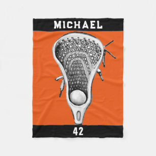Cobertor De Velo Jogador de Lacrosse Personalizado