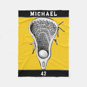 Cobertor De Velo Jogador de Lacrosse Personalizado