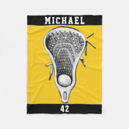 Cobertor De Velo Jogador de Lacrosse Personalizado