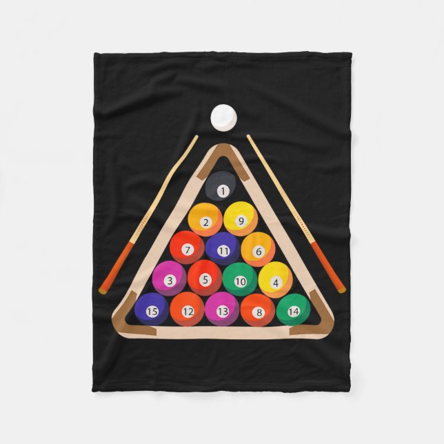 Cobertor De Velo Jogador de Piscina Billiard E Stick Billiards (Frente)