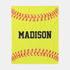 Cobertor De Velo Jogador de Softball Fastpitch / Nome da Equipe Per