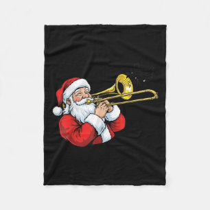 Cobertor De Velo Jogador de Trombone Papais noeis de Natal Meninos