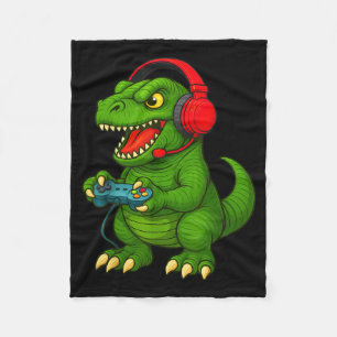 Cobertor De Velo Jogador T Rex Dinossauro Video Games Meninos Adole
