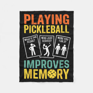 Cobertor De Velo Jogando pickleball melhora a memória divertido vin