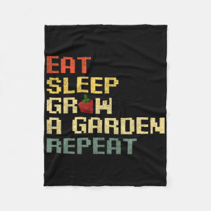 Cobertor De Velo Jogo Divertido Comer Dormir Cultivar Um Jardim Rep