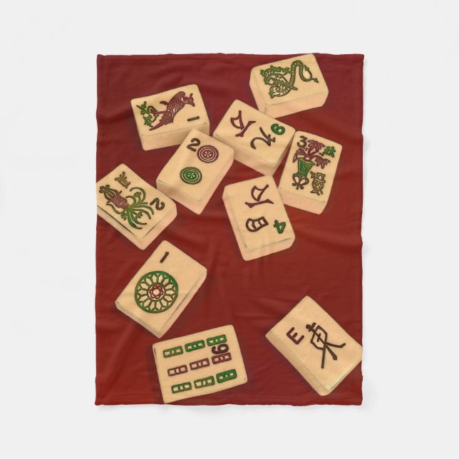 Cobertor De Velo Jogo do Mah Jongg (Frente)