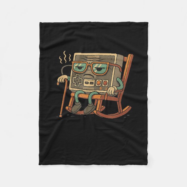 Cobertor De Velo Jogo Jogador Antigo Engraçado Jogos Retro 80s 90s  (Frente)