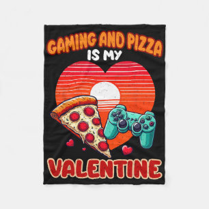 Cobertor De Velo Jogos E Pizza É Meu Dia Dos Namorados Gamer Homens