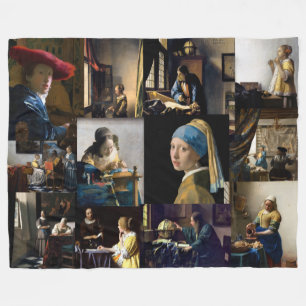 Cobertor De Velo Johannes Vermeer - Patchwork de obras-primas