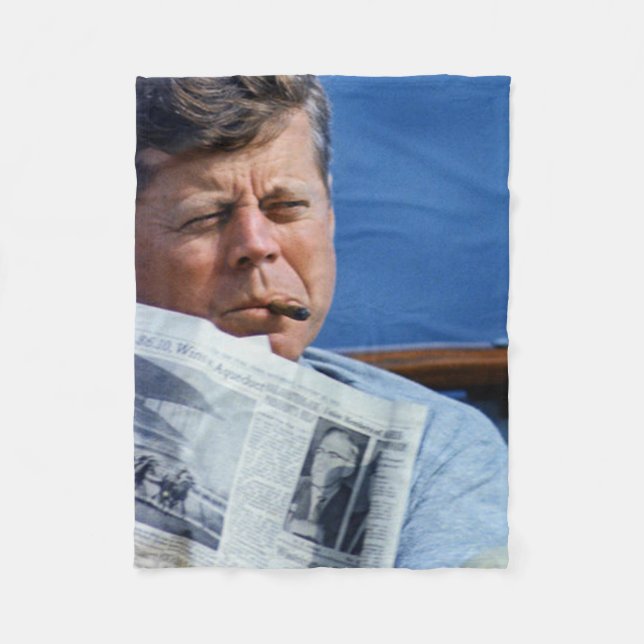 Cobertor De Velo John F Kennedy Smoking (Frente)