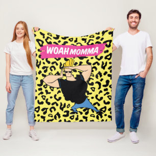 Cobertor De Velo Johnny Bravo - Woah Momma