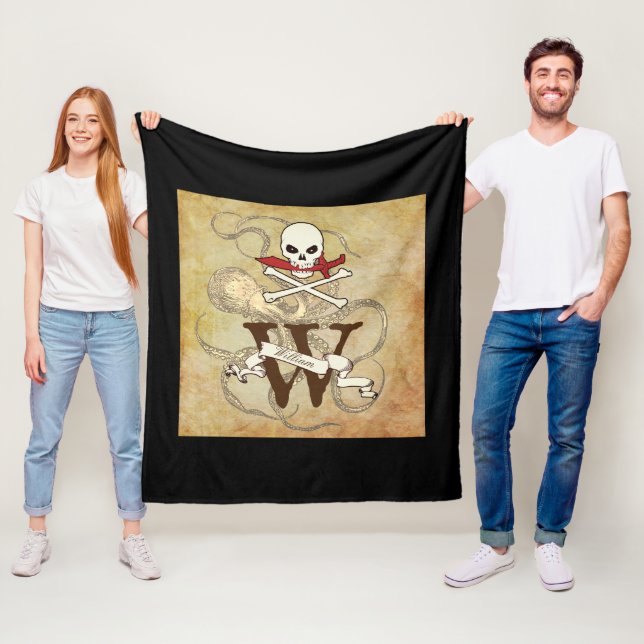 Cobertor De Velo Jolly Roger Monograma Inicial (In Situ)