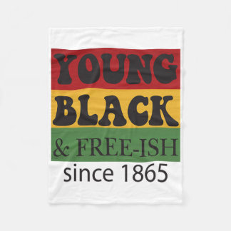 Cobertor De Velo Jovem Negro Livre-ish Desde 1865 Mês da História N