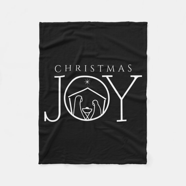 Cobertor De Velo Joy Nativity Christian Religious Christmas  (Frente)