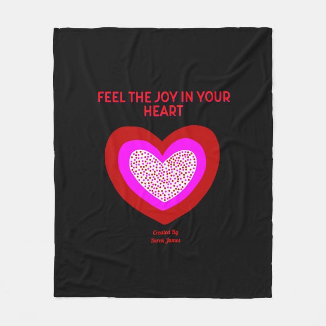 Cobertor De Velo Joyful Heart Medium Fleece Blanket (Frente)