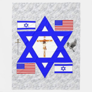 Cobertor De Velo JUDEO-CHRISTIAN Fleece Blanket