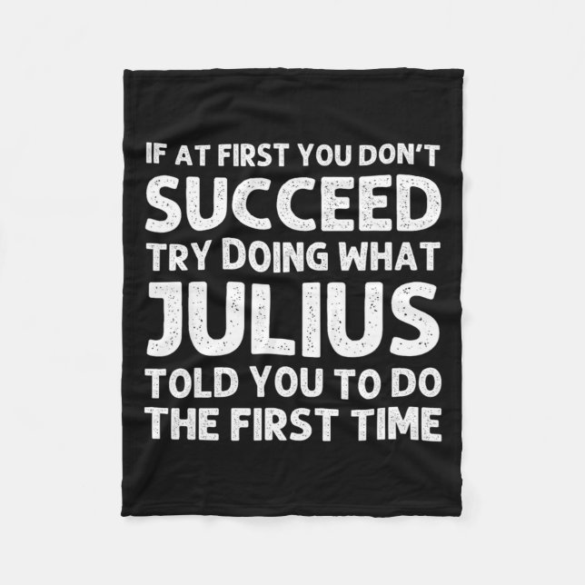 Cobertor De Velo Julius Gift Name D Birthday Funny Chris  (Frente)