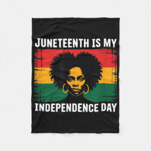 Cobertor De Velo Juneteenth é dia da independência mulher negra afr