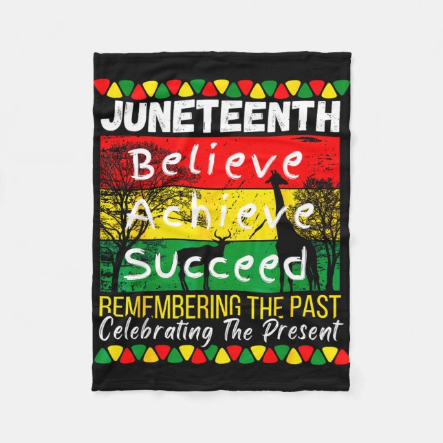 Cobertor De Velo Juneteenth é dia da independência orgulho negro me (Frente)