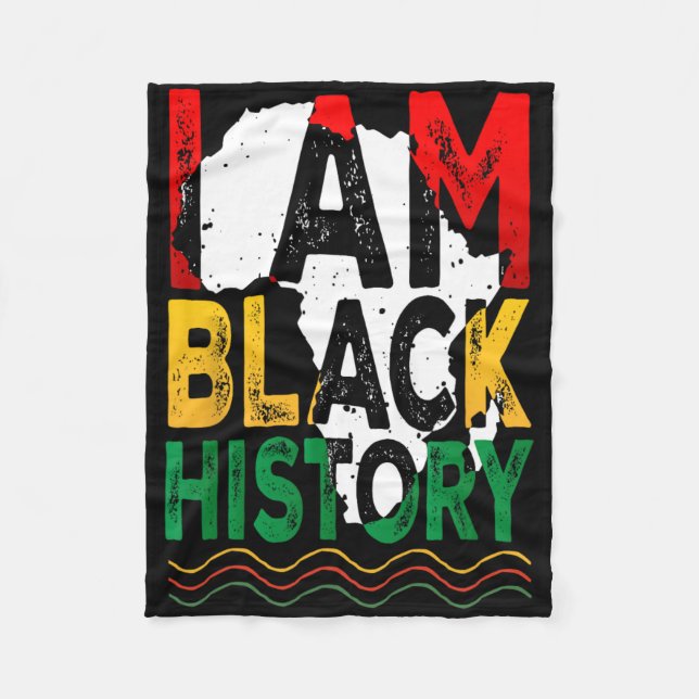 Cobertor De Velo Juneteenth História Negra Negra Afro-Americana  (Frente)