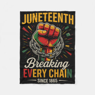 Cobertor De Velo Juneteenth Rompendo Cada Corrente Desde 1865 Liber