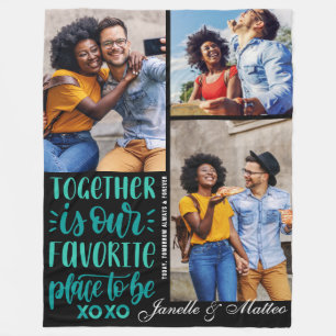 Cobertor De Velo Juntos é Nosso Favorito   Moderno Colagem de 3 Fot