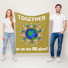 Cobertor De Velo JUNTOS podemos salvar nossa mensagem de beleza do 