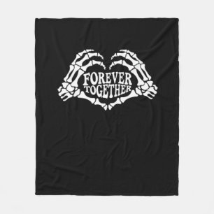 Cobertor De Velo Juntos, Um Coração Feito De Esqueleto Mãos Clássic