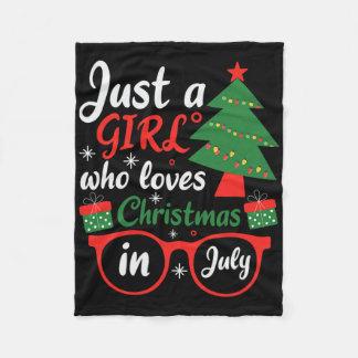 Cobertor De Velo Just A Girl Who Love Christmas In July