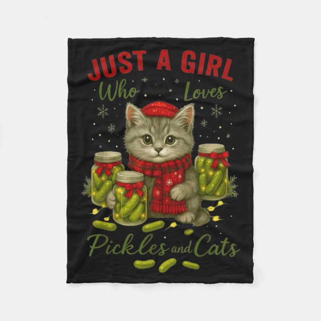 Cobertor De Velo Just A Girl Who Loves Ckles And Cats Christmas  (Frente)